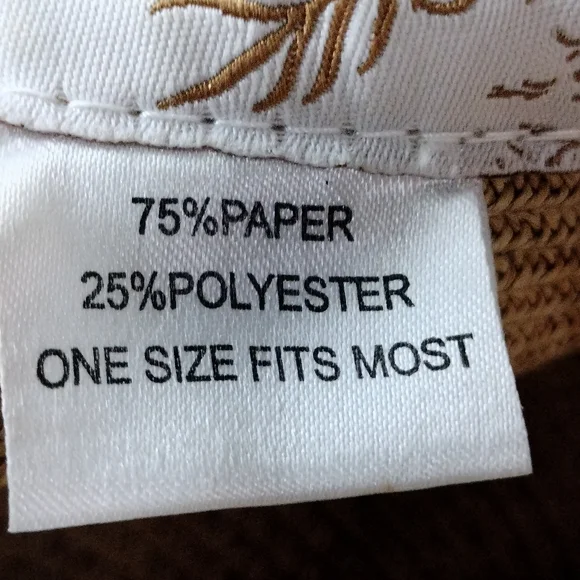 Cappelli Stylish Tan White Sun Hat Pool Beach Resort Travel Gardening - Picture 8 of 8